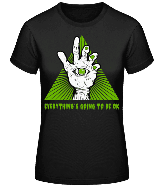 Aperçu: Everything's Going To Be Ok - T-shirt standard Femme - Noir - Devant