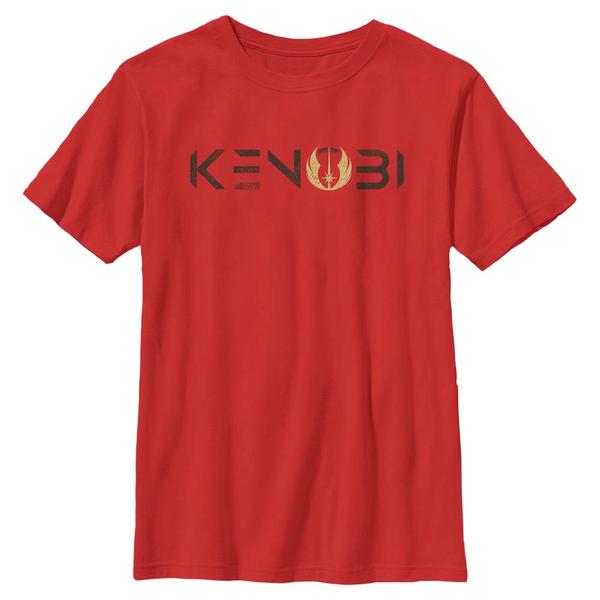 Aperçu: Star Wars - Obi-Wan Kenobi - Obi-Wan Kenobi Kenobi Logo - Enfant T-shirt - Rouge - Devant