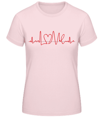Fréquence Cardiaque - T-shirt standard Femme - Rose - Devant