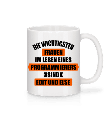 Programmierer Edit Else - Tasse - Weiß - Vorne