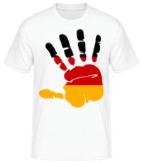 Hand Germany - Camiseta básica para hombre - Blanco - delante