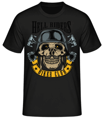 Hell Riders Biker Club - Männer Basic T-Shirt - Schwarz - Vorne