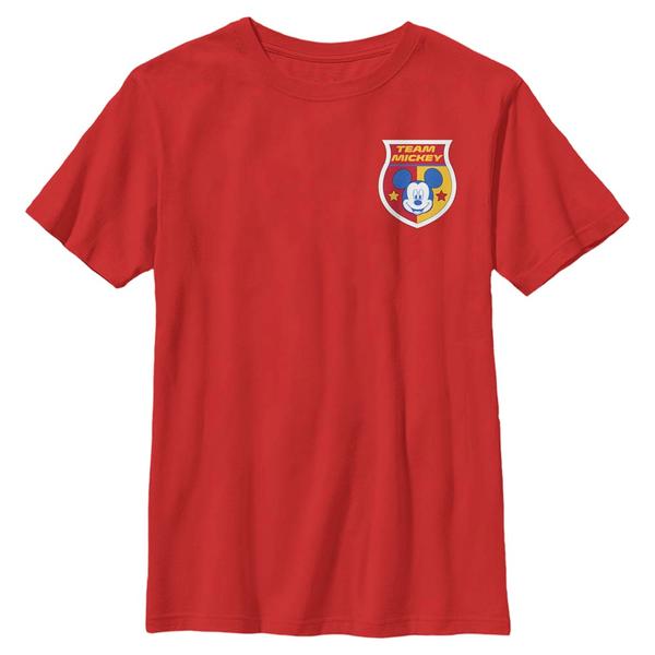 Aperçu: Disney Classics - Mickey Mouse - Mickey Spain Badge - Enfant T-shirt - Rouge - Devant