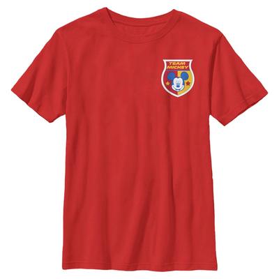 Disney Classics - Mickey Mouse - Mickey Spain Badge - Enfant T-shirt - Rouge - Devant