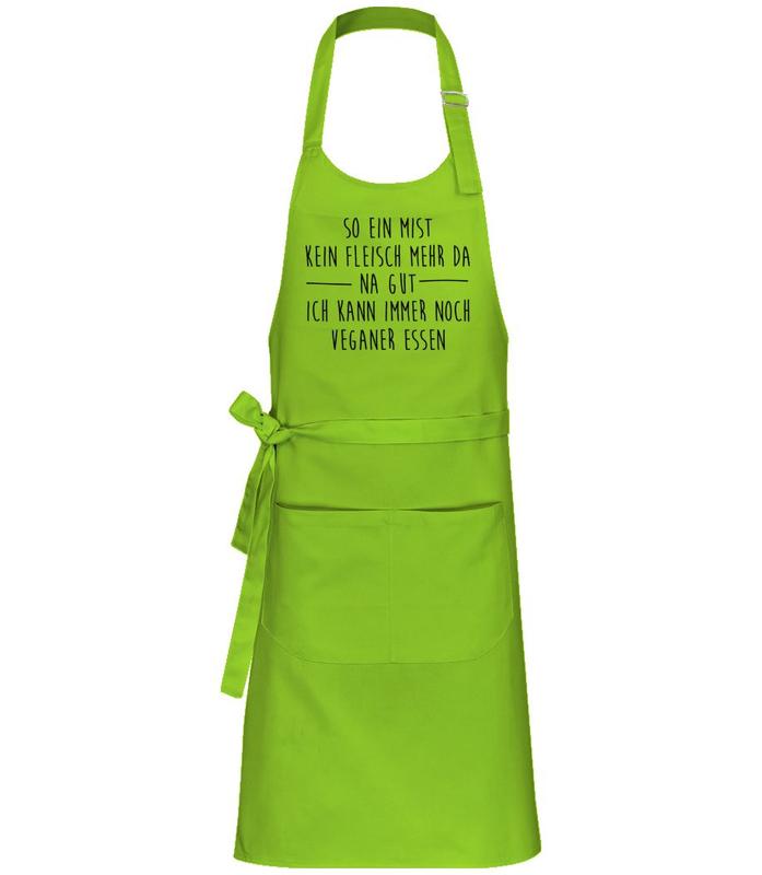 Vorschau: Veganer Essen - Profi Kochschürze - Lime - Vorne