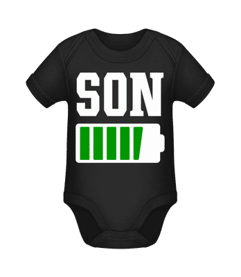 Son - Body manches courtes bio - Noir - Devant