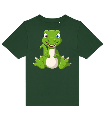 Dinosaure Vilain - T-shirt enfants B&C - Vert bouteille - Devant