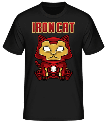 Iron Cat - Men's Basic T-Shirt - Black - Front