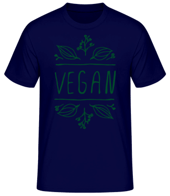 Signe Végétalien - T-shirt standard Homme - Bleu marine - Devant