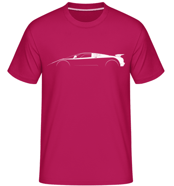 Preview: 'Bugatti EB110 SS' Silhouette - Shirtinator Men's T-Shirt - Magenta - Front