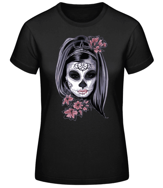 Aperçu: Masque De Fille Terrifiante - T-shirt standard Femme - Noir - Devant