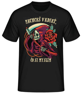 Nechceš Vedieť - Pánske basic tričko - Čierna - Predné