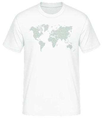 Carte Du Monde Du Circuit Imprimé - T-shirt standard Homme - Blanc - Devant