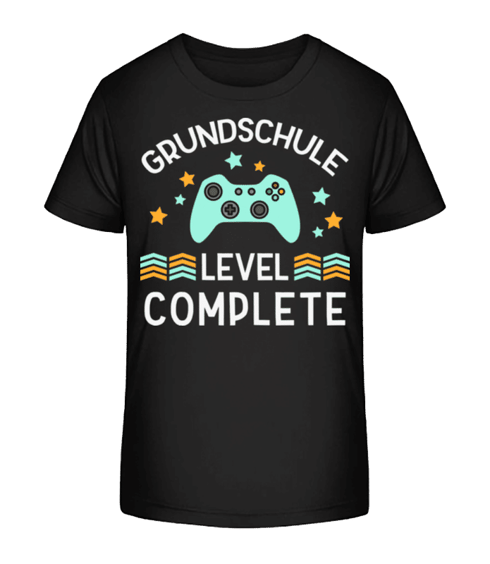 Vorschau: Grundschule Level Complete - Kinder Bio T-Shirt Stanley Stella 2.0 - Schwarz - Vorne