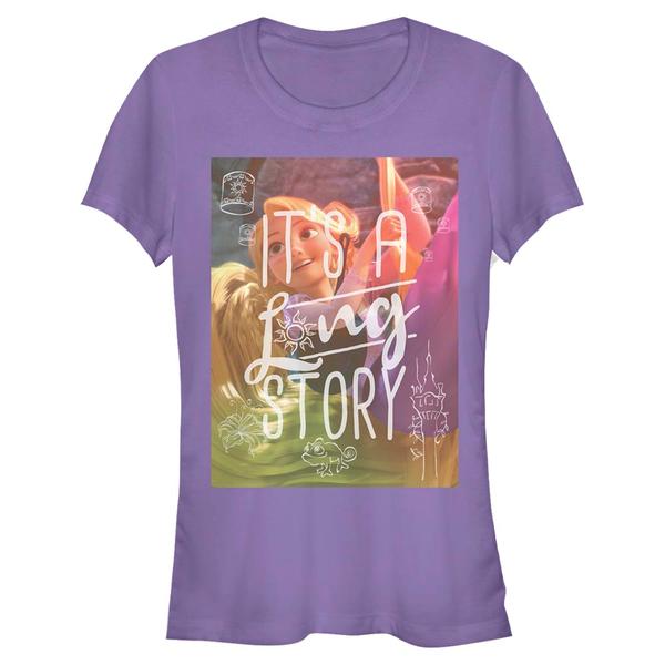 Aperçu: Disney - Tangled - Rapunzel Long Story - Femme T-shirt - Pourpre - Devant
