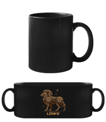 Mecha Roboter Sternzeichen Löwe · Schwarze Tasse