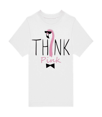 Think Pink - Kinder T-Shirt B&C - Weiß - Vorne