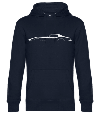 'Chevrolet Corvette C3' H-Top Silhouette - Pánska štandardná mikina s kapucňou - Namornícka modrá - Predné
