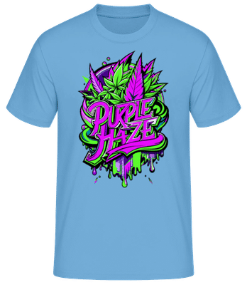 Cannabis Purple Haze Green - Men's Basic T-Shirt - Light blue - Front