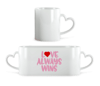 Love Always Wins - Heart Mug - White - Front