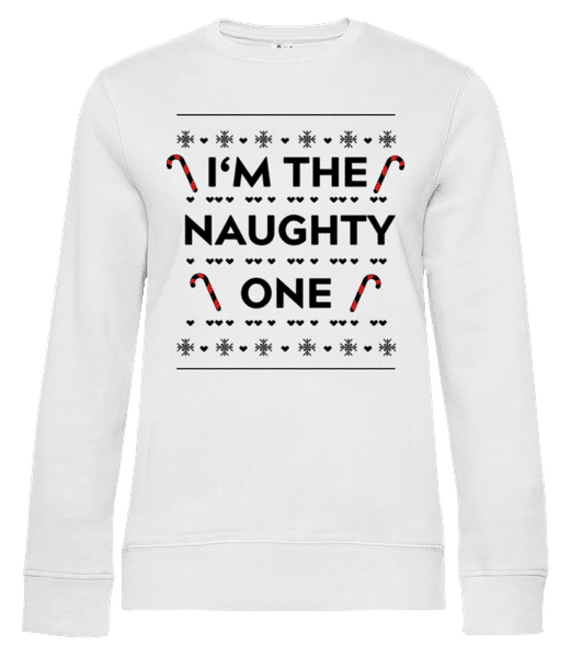 Aperçu: I'm The Naughty One - Sweat-shirt standard pour femme - Blanc - Devant