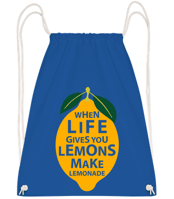 When Life Gives You Lemons - Drawstring batoh se šňůrkami - Královská modrá - Napřed