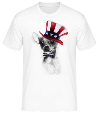 USA Chihuahua - Pánske basic tričko - Biela - Predné