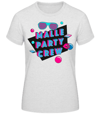 Mallorca Party Crew - Frauen Basic T-Shirt - Grau meliert - Vorne