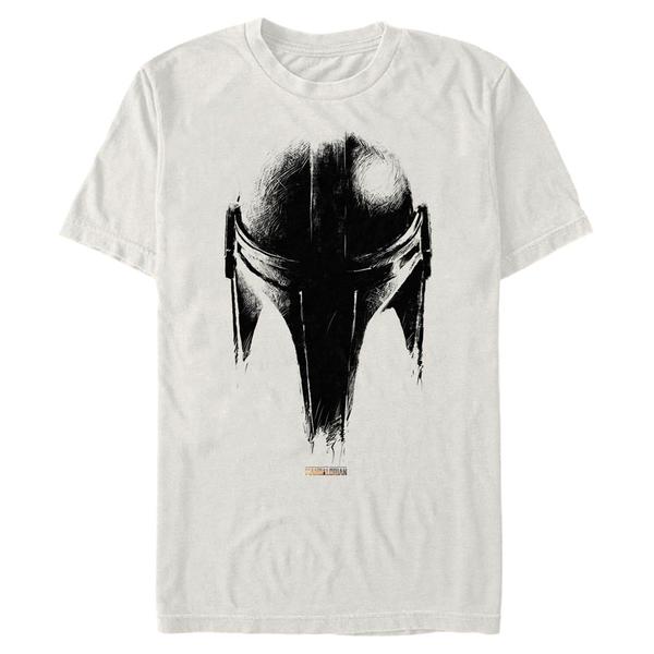 Aperçu: Star Wars - The Mandalorian - Mandalorian Sketch Helm - Homme T-shirt - Crème - Devant