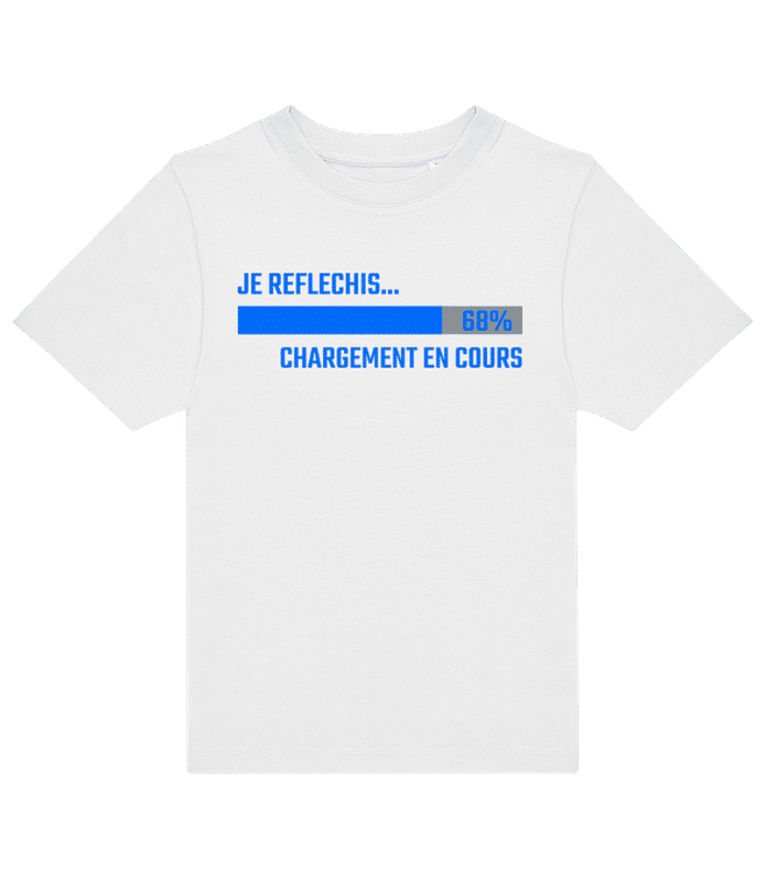 Aperçu: Je Reflechis Chargement - T-shirt hommes B&C - Blanc - Devant