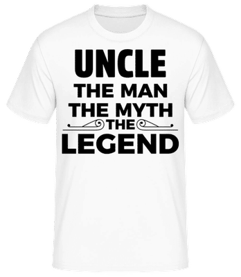 Uncle The Man The Legend - Männer Basic T-Shirt - Weiß - Vorne