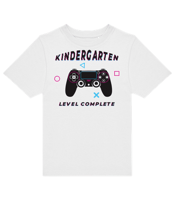 Kindergarten Level Complete - Kinder T-Shirt B&C - Weiß - Vorne