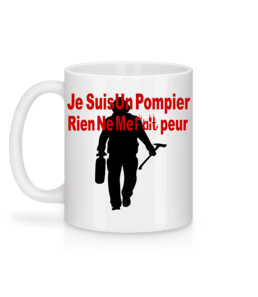 Aperçu: Je Suis Pompier - Mug en céramique blanc - Blanc - Derrière