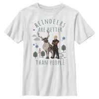 Disney - Ľadové kráľovstvo - Kristoff & Sven Better Reindeers - Detské Tričko - Biela - Predné