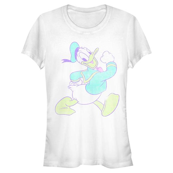 Aperçu: Disney Classics - Mickey Mouse - Donald Duck Neon Donald - Femme T-shirt - Blanc - Devant
