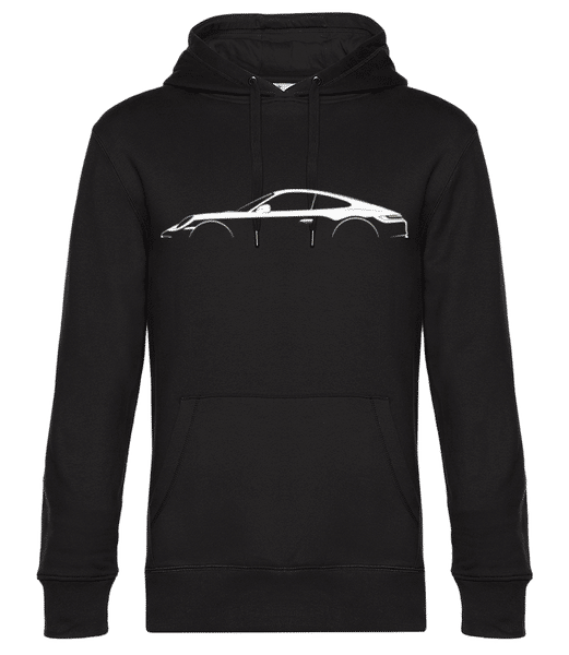 Aperçu: 'Porsche 911 Carrera (992)' Silhouette - Sweat à capuche premium Unisexe - Noir - Devant