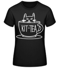 Kittea - Women's Basic T-Shirt - Black - Front