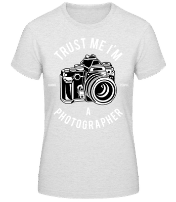 Photographer - Frauen Basic T-Shirt - Grau meliert - Vorne