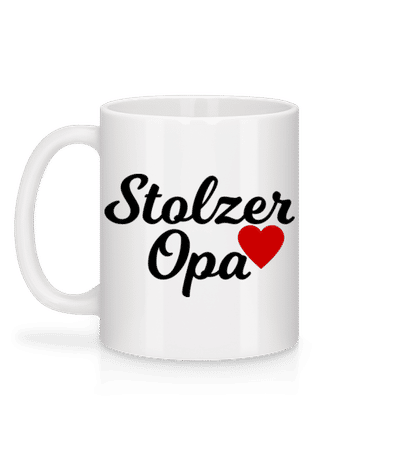 Stolzer Opa - Tasse - Weiß - Hinten