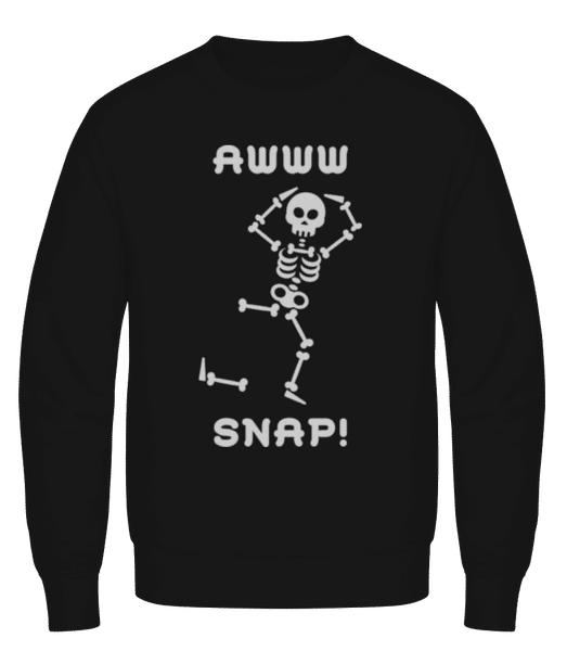 Aperçu: Awww Snap - Sweatshirt Homme - Noir - Devant