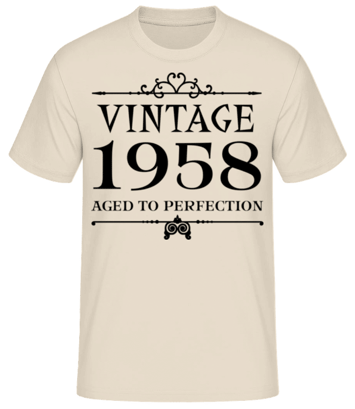 Vorschau: Vintage 1958 Perfection - Männer Basic T-Shirt - Creme - Vorne