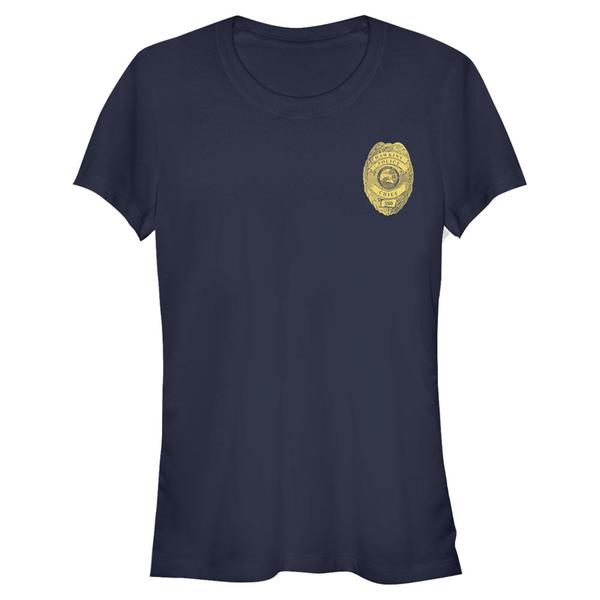 Aperçu: Netflix - Stranger Things - Hawkins Police Badge - Femme T-shirt - Bleu marine - Devant