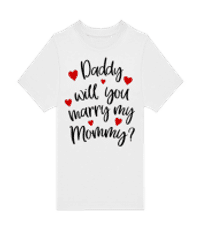 Daddy Vezmeš si mamička - Pánske tričko B&C - Biela - Predné