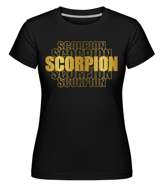 Aperçu: Écriture Doré Astrologique Scorpion -  T-shirt Shirtinator femme - Noir - Devant