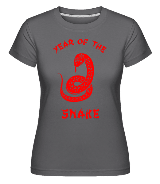 Preview: Chinese Zodiac Year Of The Snake - Shirtinator Women's T-Shirt - Anthracite - Front