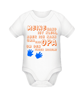 Oma Und Opa Lieben Mich - Baby Bio Strampler - Weiß - Vorne