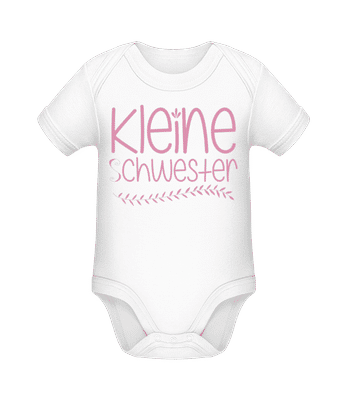 Kleine Schwester - Baby Bio Strampler - Weiß - Vorne