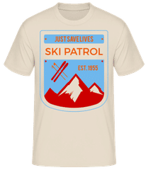 Ski Patrol Sign Blue Red · Männer Basic T-Shirt
