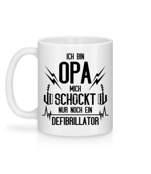 Vorschau: Opa Schockt Nur Der Defibrillator - Tasse - Weiß - Hinten