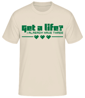 Get A Life? - T-shirt standard Homme - Crème - Devant